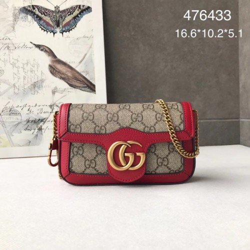 Gucci GG Supreme Canvas 476433 Mini-Umhängetasche rot