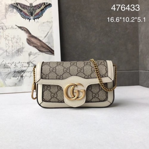 Gucci GG Supreme Canvas 476433 Mini-Umhängetasche weiß
