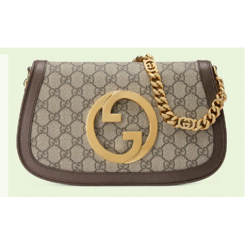 Gucci Blondie Umhängetasche aus GG Supreme Canvas 699268 Braun