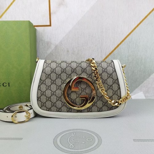 Gucci GG Supreme Canvas Blondie Umhängetasche 699268 weiß