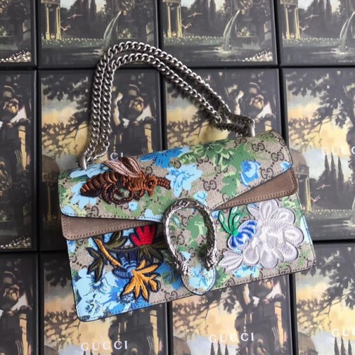 Gucci GG Supreme Canvas Dionysus kleine Umhängetasche 400249 Biene