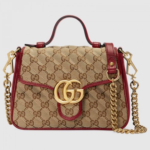 Gucci GG Supreme Canvas Mini Top Handle Bag 583571 rot