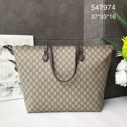 Gucci GG Supreme Canvas mittlere Tragetasche 547974 braun