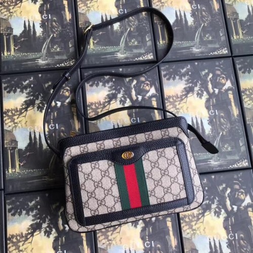 Gucci GG Supreme kleine Umhängetasche 523354 schwarz
