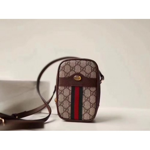 Gucci GG Canvas Mini-Umhängetasche 546595 braun