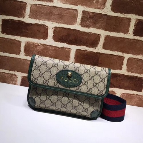 Gucci GG Canvas Supreme Hüfttasche 489617 grün