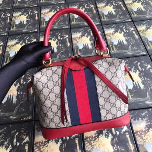 Gucci GG Canvas hochwertige Einkaufstasche 523433 rot