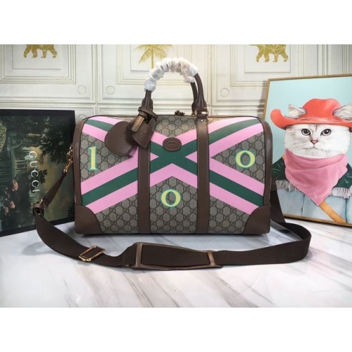 Gucci GG Seesack mit Nelkenmuster 681133 braun