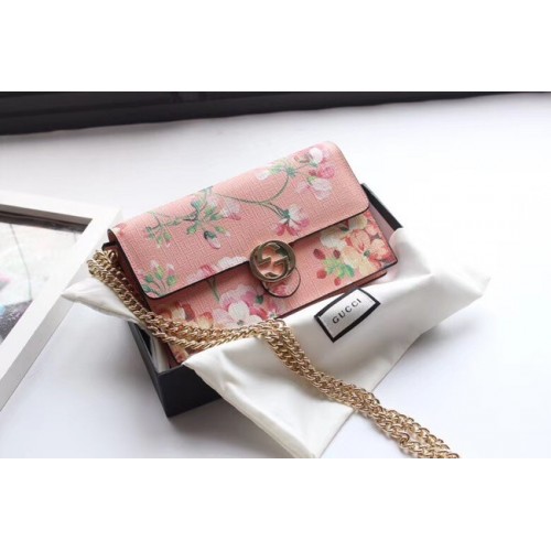 Gucci GG Schultertasche aus hochwertigem Segeltuch 409340 rosa