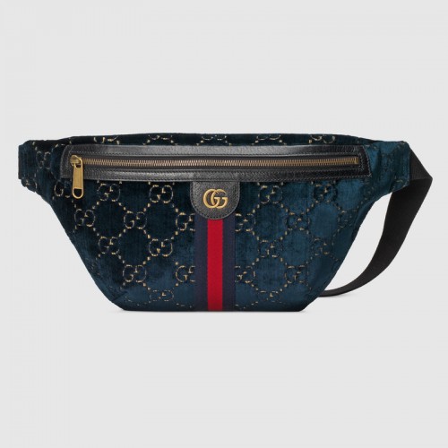 Gucci GG Samt Hüfttasche 574968 rot blau schwarz