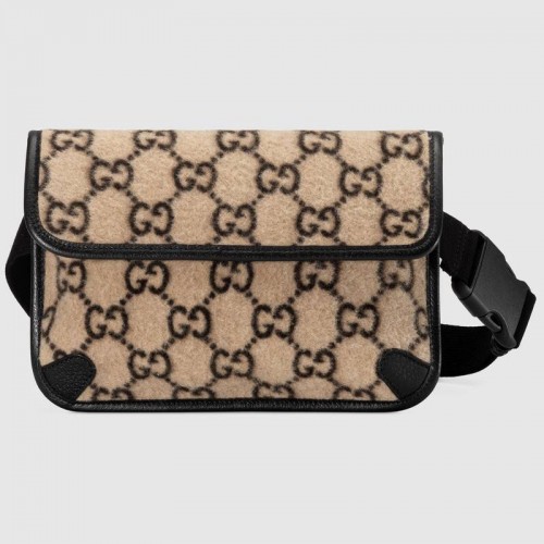 Gucci Gürteltasche aus GG-Wolle 598181 schwarz