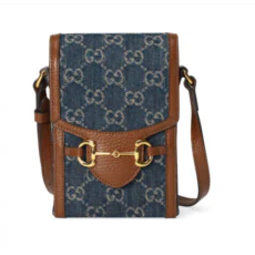 Gucci Horsebit 1955 Minitasche 625615 blau
