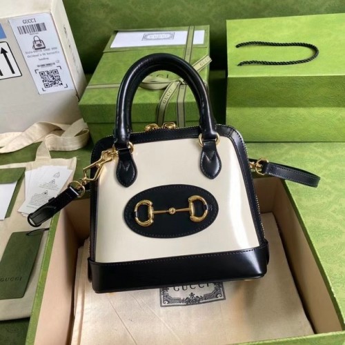 Gucci Horsebit 1955 Mini-Henkeltasche 640716 schwarz&weiß