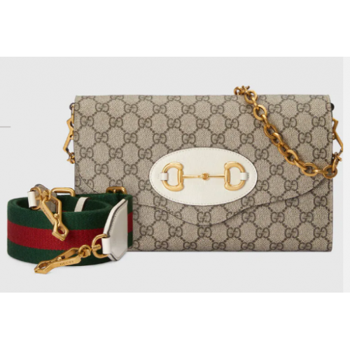 Gucci Horsebit 1955 kleine Tasche 677286 weiß