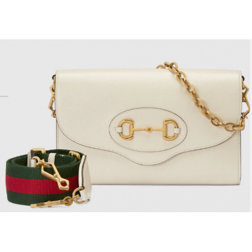 Gucci Horsebit 1955 kleine Tasche 677286 weiß