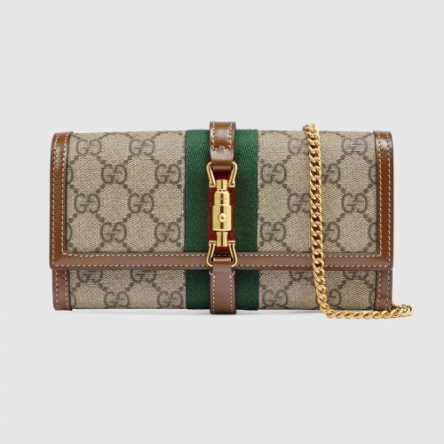 Gucci Jackie 1961 Kettengeldbörse 652681 Braun