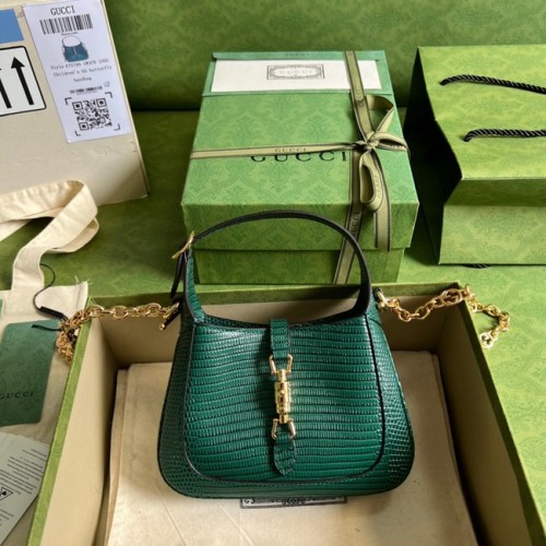Gucci Jackie 1961 Eidechse Minitasche 675799 grün