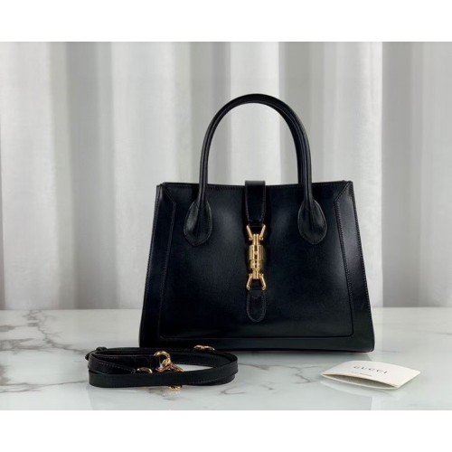Gucci Jackie 1961 mittelgroße Einkaufstasche 649016 schwarz