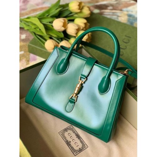 Gucci Jackie 1961 mittelgroße Einkaufstasche 649016 grün