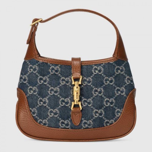 Gucci Jackie 1961 Mini-Umhängetasche 637092 Dunkelblau
