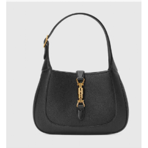 Gucci Jackie 1961 kleine natürliche Getreidetasche 636709 Schwarz