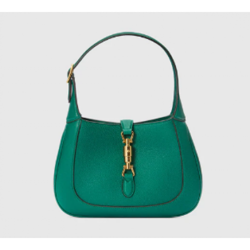 Gucci Jackie 1961 kleine natürliche Getreidetasche 636709 Smaragdgrün