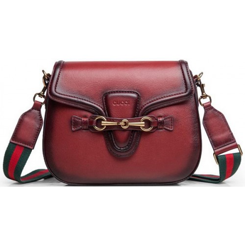Gucci Lady Web Kalbsleder Umhängetaschen 383848 Burgund