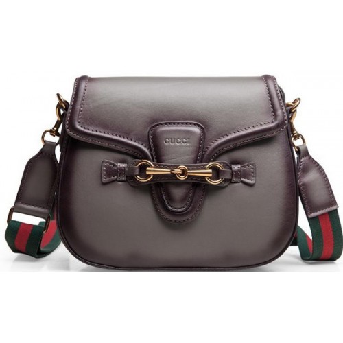 Gucci Lady Web Kalbsleder Umhängetaschen 383848 Grau