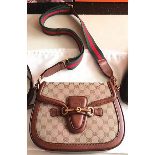 Gucci Lady Web GG Canvas Umhängetasche 383848 Braun