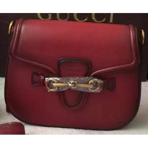 Gucci Lady Web Schultertasche aus handgefärbtem Leder 380573 Burgund