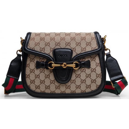 Gucci Lady Web Original GG Canvas Umhängetaschen 383848 Schwarz