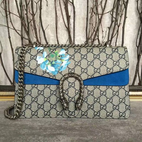 Gucci Medium Dionysus GG Canvas Umhängetasche 400249 Blau
