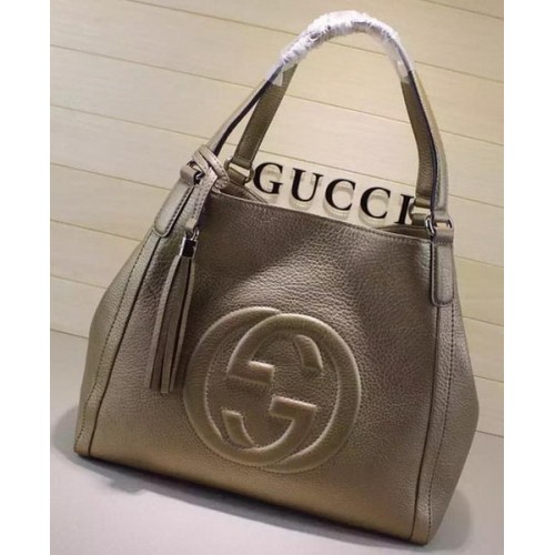 Gucci Medium Soho Umhängetasche Kalbsleder 282309 Gold
