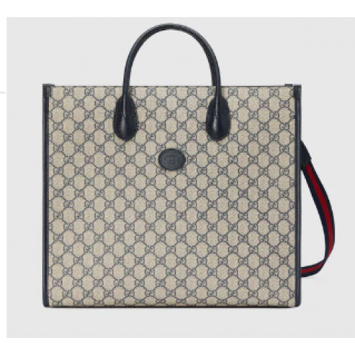 Gucci Medium Tote mit Interlocking G 674148 blau