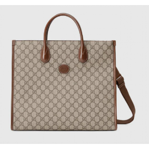 Gucci Medium Tote mit Interlocking G 674148 braun