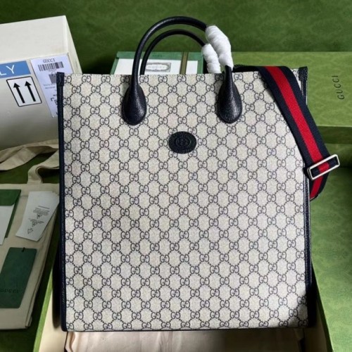 Gucci Medium Tote mit Interlocking G 674155 blau
