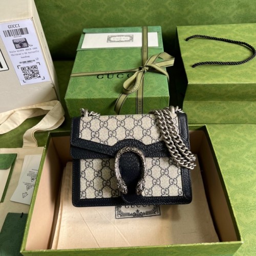 Gucci Mini Dionysus GG Canvas Umhängetasche 421970 blau