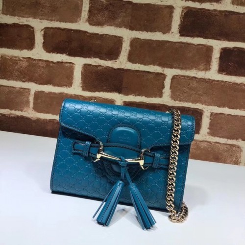 Gucci Mini Ledertasche 449636 blau