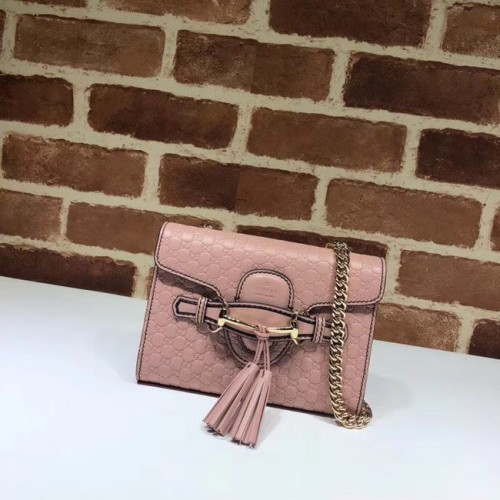 Gucci Mini-Ledertasche 449636 rosa