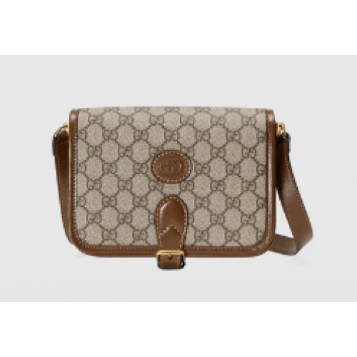 Gucci Mini Umhängetasche mit Interlocking G 671620 Braun