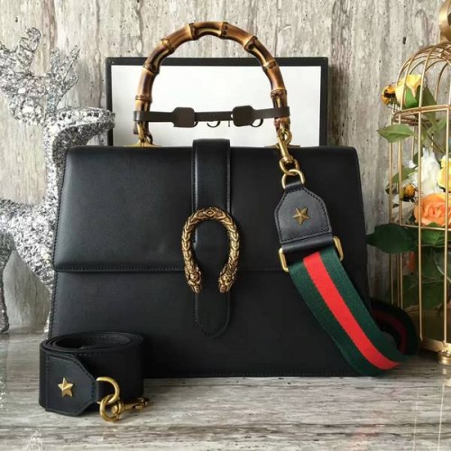 Gucci Now Bamboo Shopper Bag 421999A Schwarz