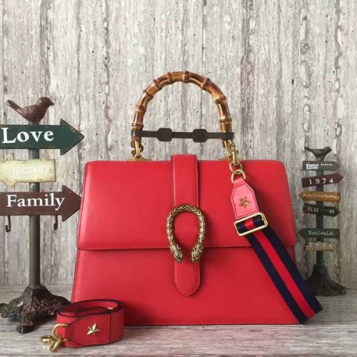 Gucci Now Bamboo Shopper Tasche 421999A Rot