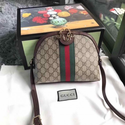 Gucci Ophidia Canvas Umhängetasche 499621 Braun