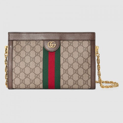 Gucci Ophidia GG Kleine Umhängetasche 503876 Braun