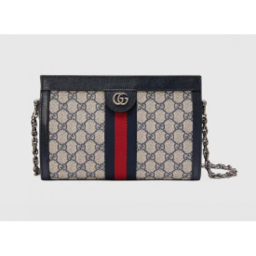 Gucci Ophidia GG Kleine Umhängetasche 503877 blau