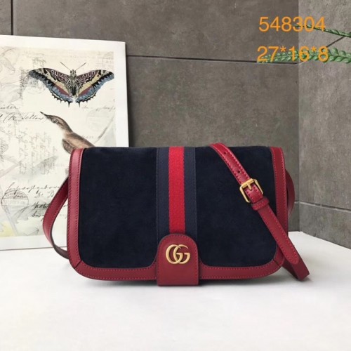 Gucci Ophidia GG Supreme kleine Wildleder-Umhängetasche 548304 Dunkelblau