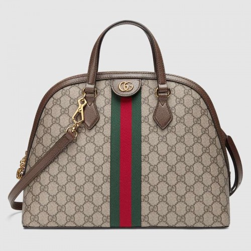 Gucci Ophidia GG mittelgroße Henkeltasche 524533 braun