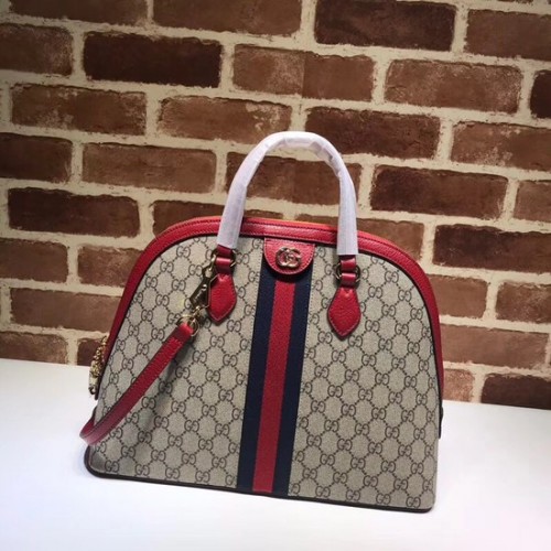 Gucci Ophidia GG mittelgroße Henkeltasche 524533 rot