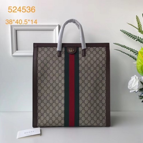 Gucci Ophidia GG mittelgroße Henkeltasche 524536 braun