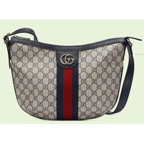 Gucci Ophidia GG kleine Umhängetasche 598125 Blau
